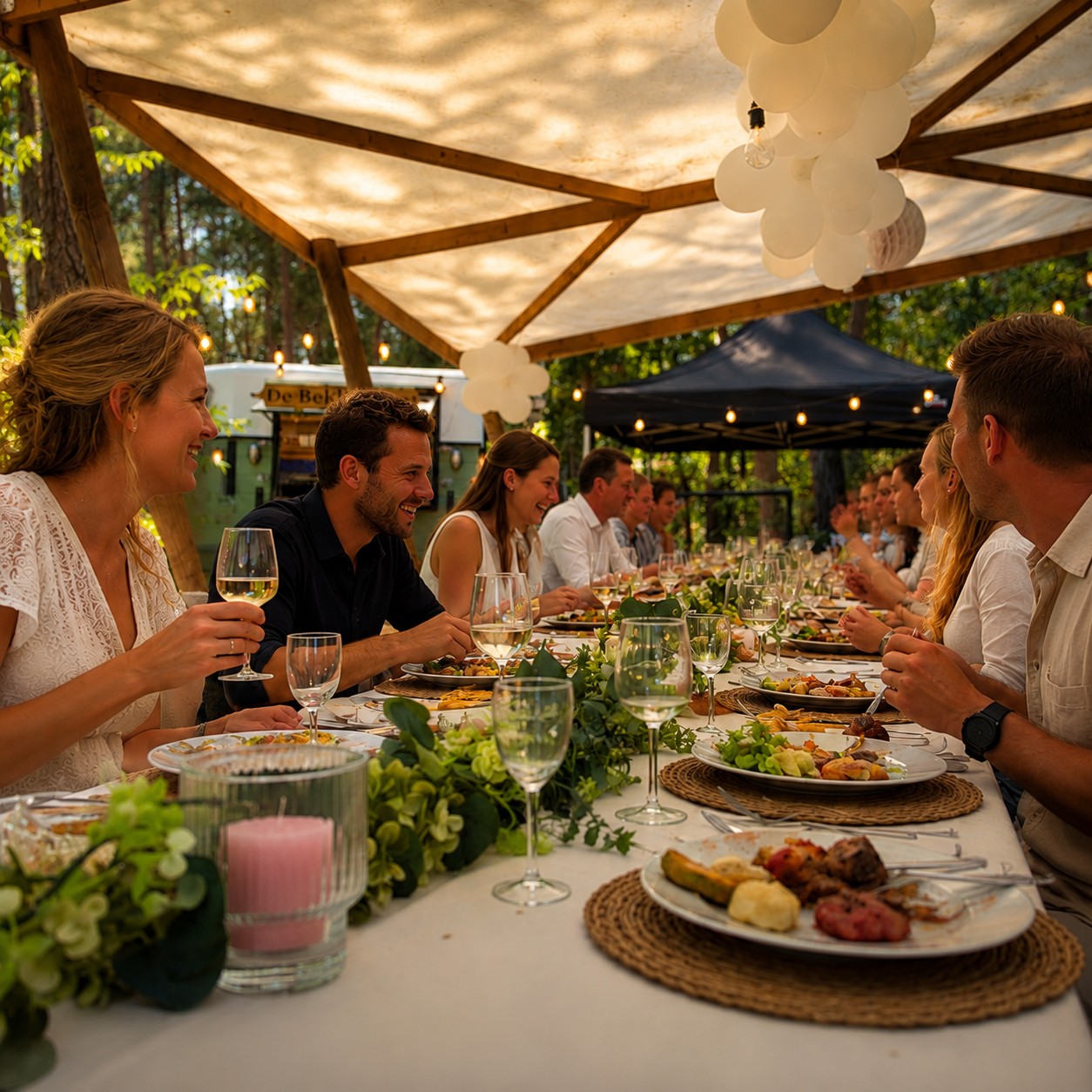 Catering op een bruiloft